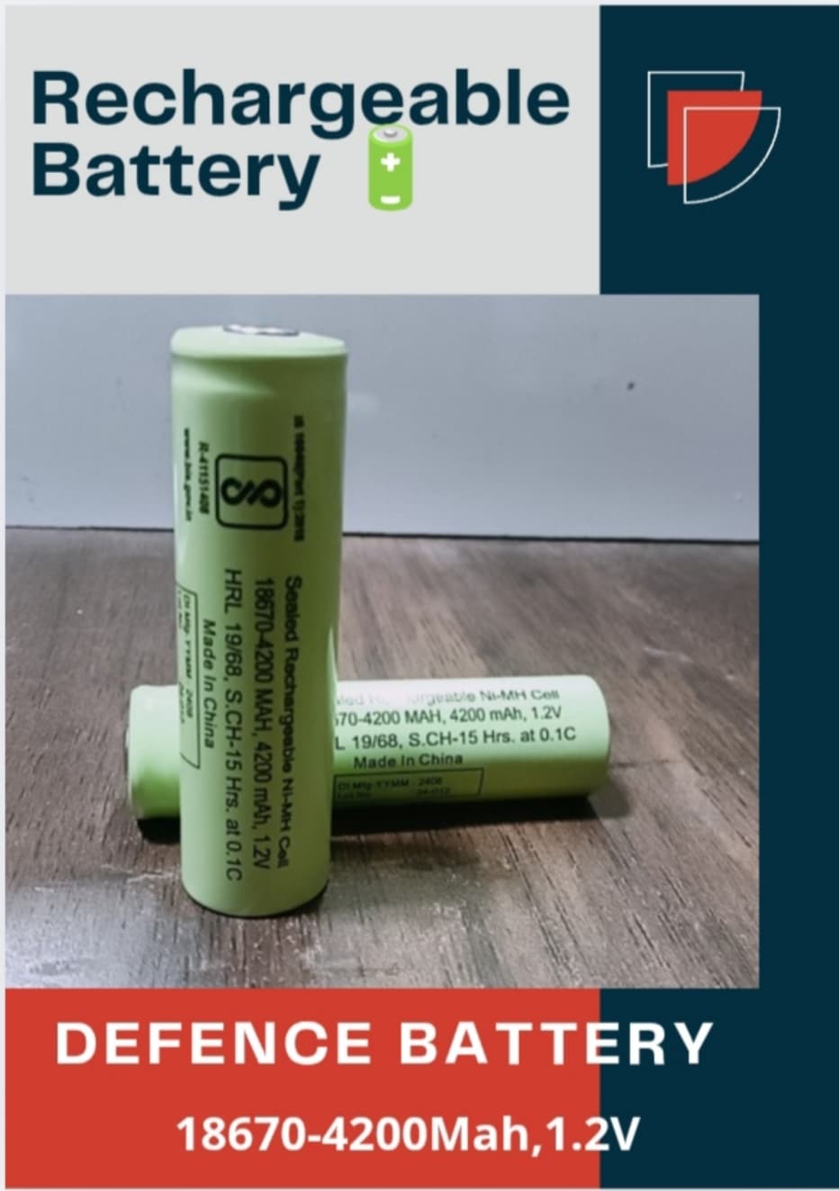 DEFENCE Rechargeable Battery 18670 4200mAh