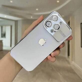 Iphone 16/ 16 Pro / 16 Pro Max Glass Apple Logo Case Cover With Camera Lens Protector