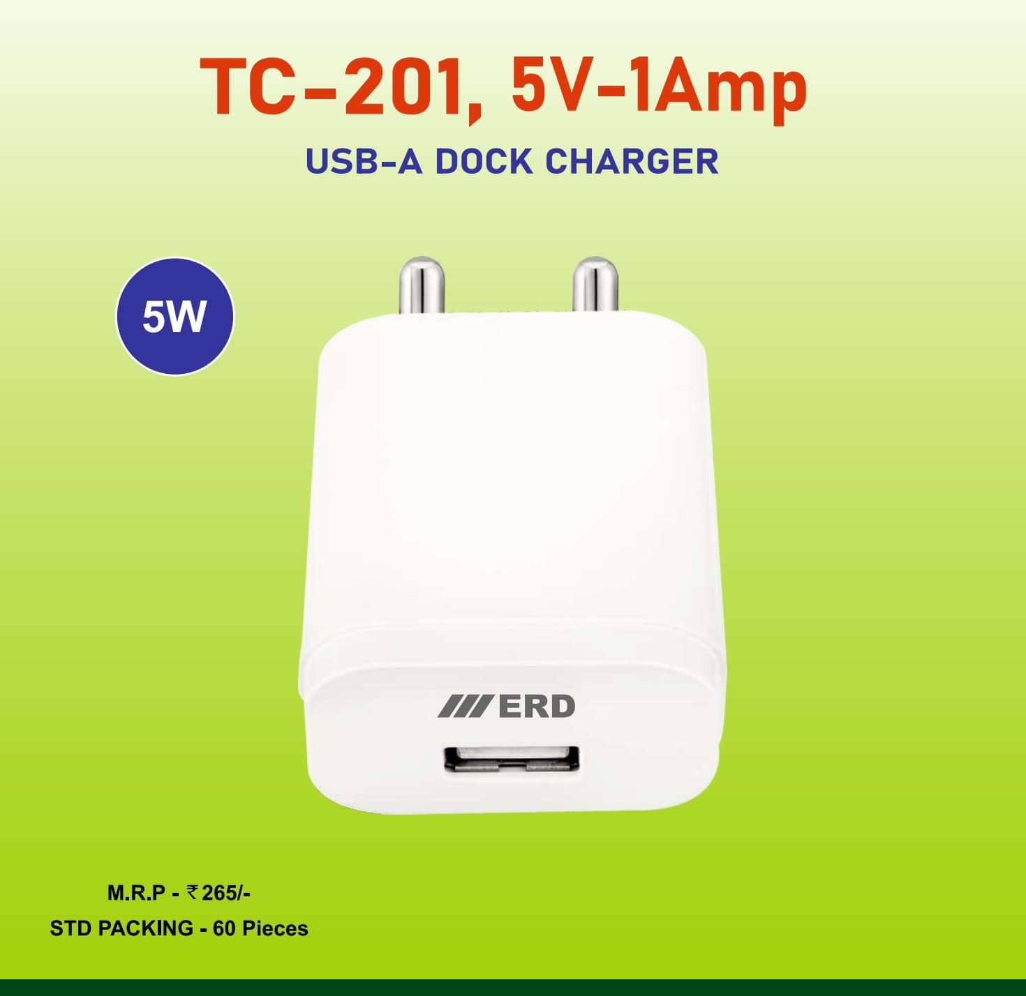ERD TC-201 USB-A Dock Charger 5W