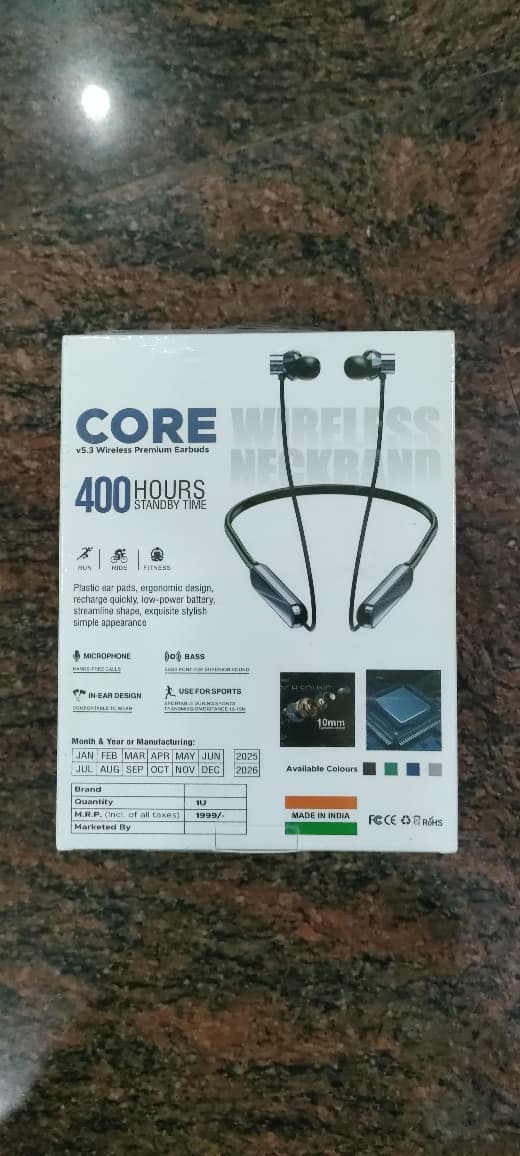 Welcharge CORE Wireless Bluetooth Neckband Earphones image 2