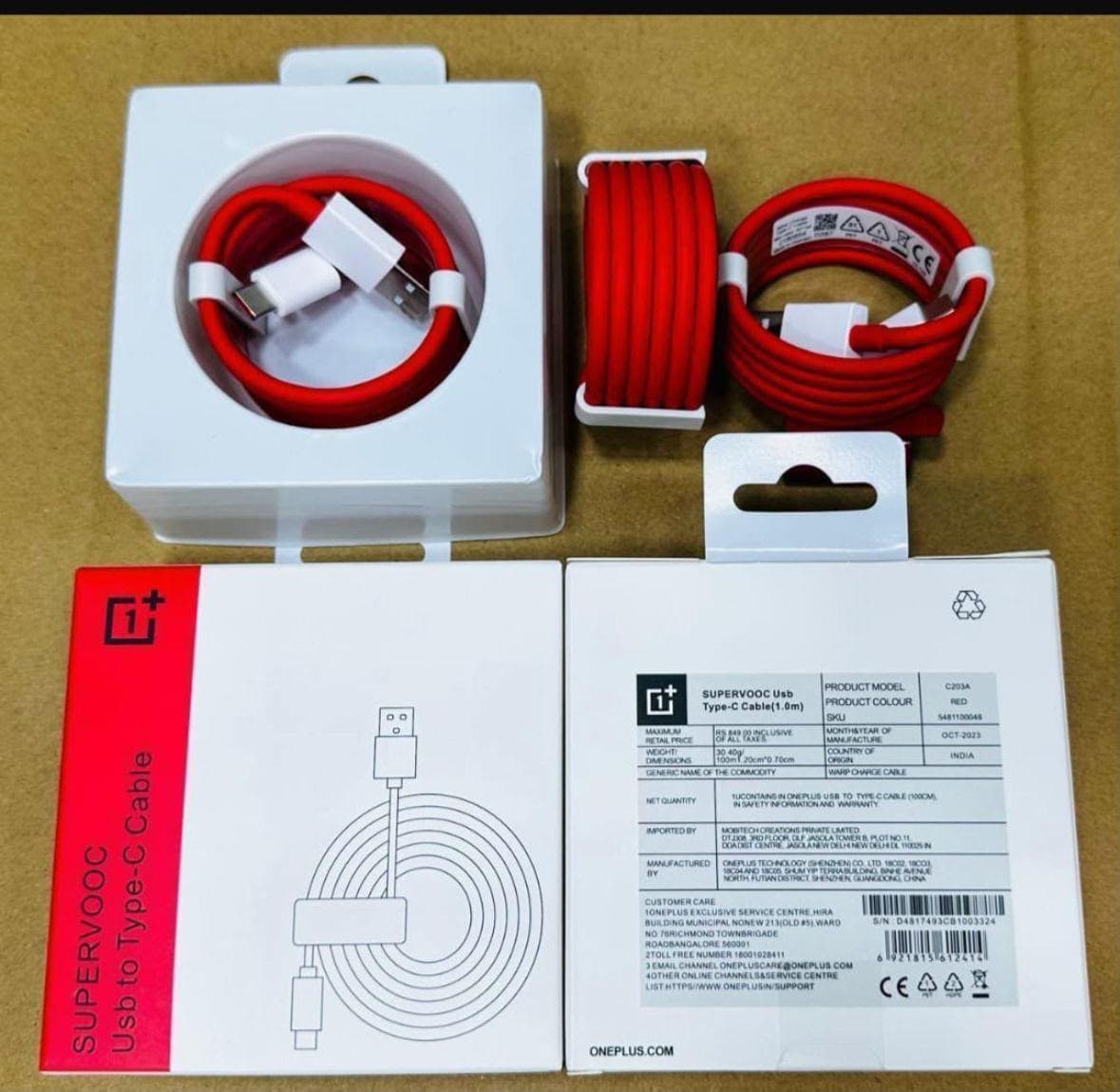 OnePlus SUPERVOOC USB To Type-C Cable (1.0m)