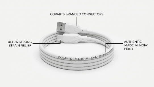 GOPARTS 2.5A Type C Cable/Micro USB Cable GP CB001 UM/UC, 1 Meter image 5