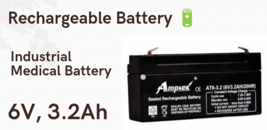 Amptek AT6-3.2 Sealed Rechargeable Battery