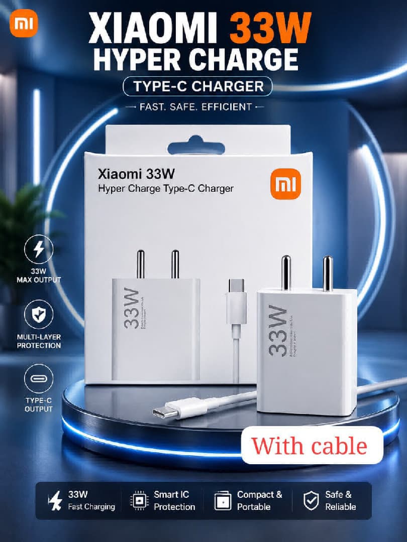 Xiaomi 33w Soniccharge 3.0 Charger Combo With Cable