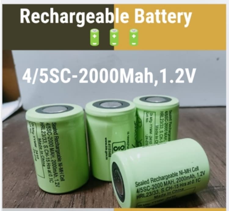 Ni MH Rechargeable Battery 4/5SC 2000mAh 1.2V