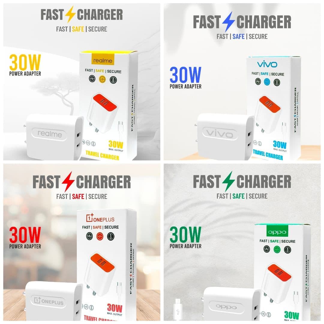 Og Charger 30W Power Adaptor With Cable Fast Safe Secure