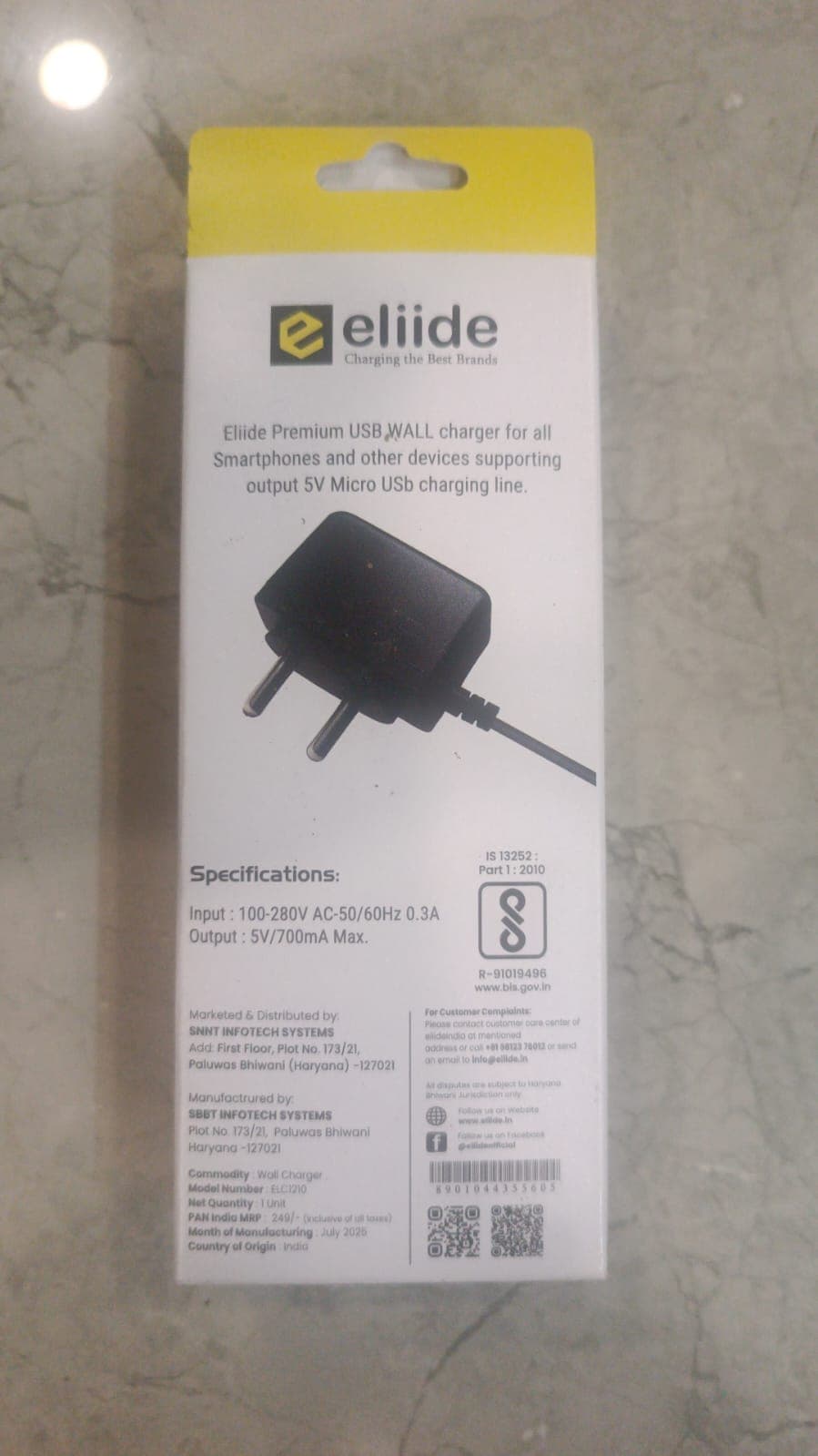 Eliide GiO Series TC-38 Pro 700mA Charger