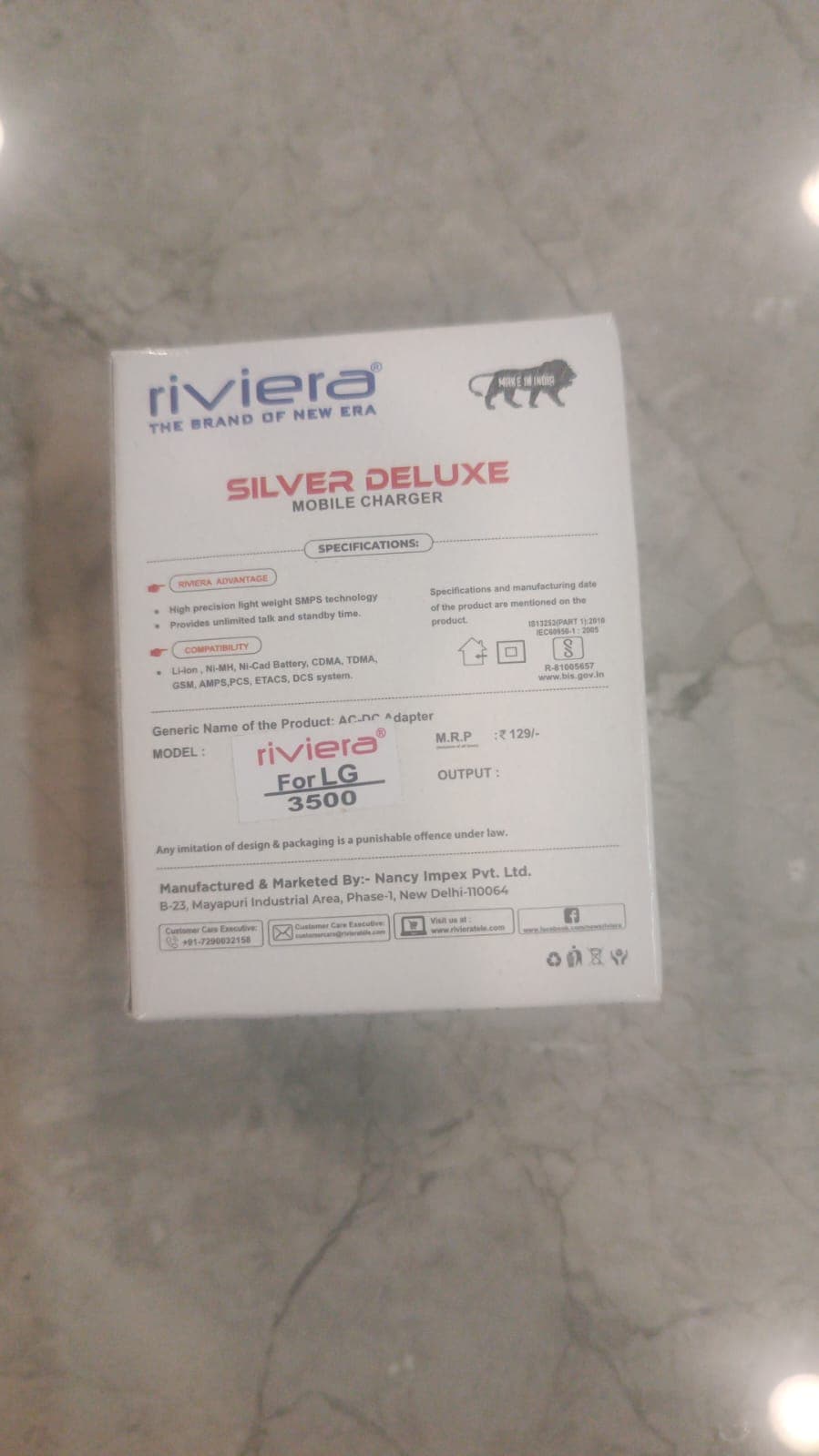 Riviera Silver Deluxe Mobile Charger