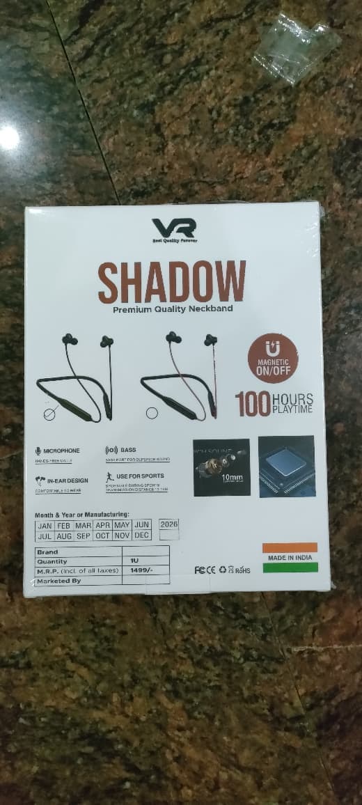 VR Shadow Premium Quality Bluetooth Neckband image 2