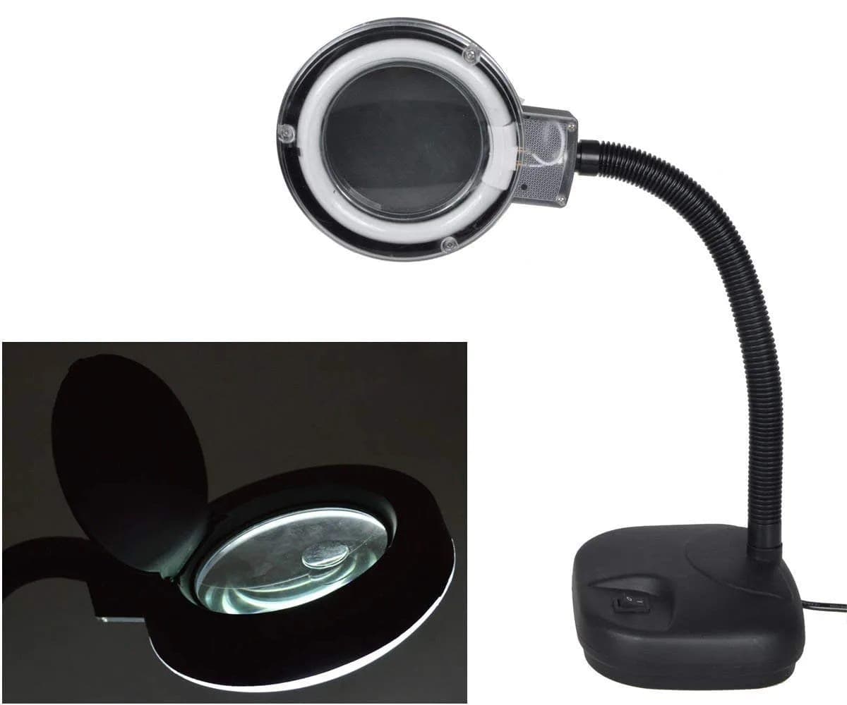 LED Magnifying Lamp with Flexible Gooseneck Stand image 4