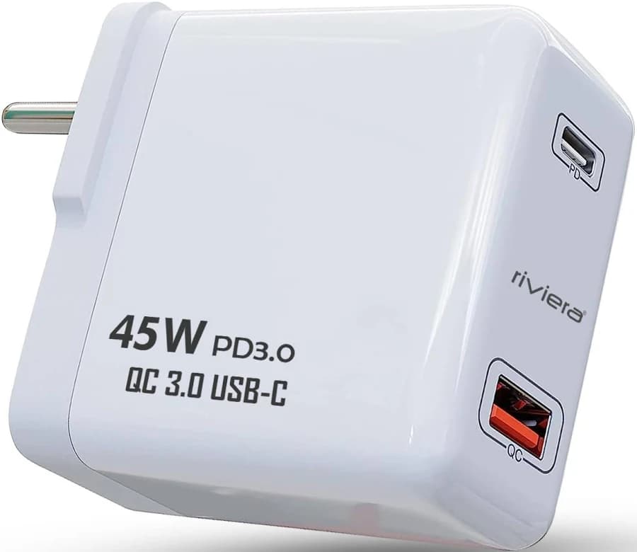 Riviera 45W USB C PD Dual Port Fast Charging Charger