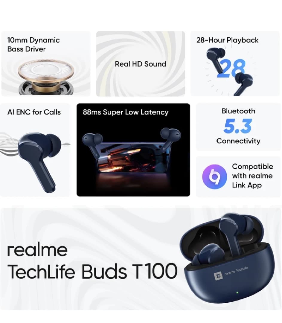 Real Me Techlife Buds T100 image 2