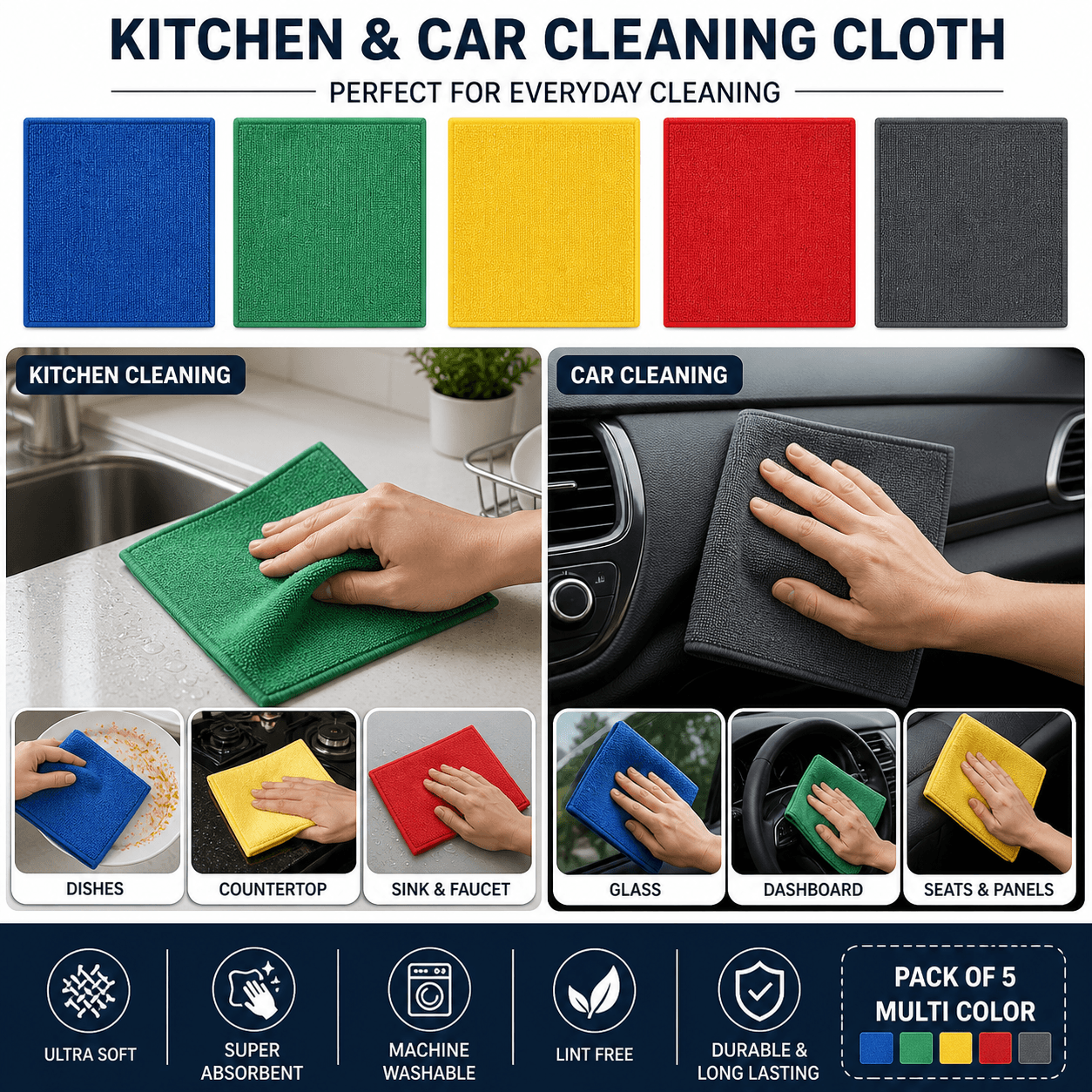 Mobile & Car Cleaning Microfiber Cloth