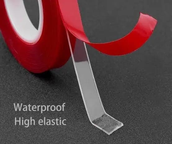 3mm Red Adhesive Double Sided Transparent Tape