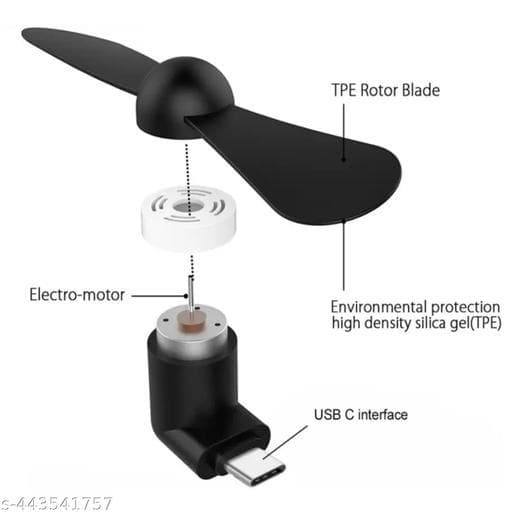 Mini USB Type C Mobile Fan image 3