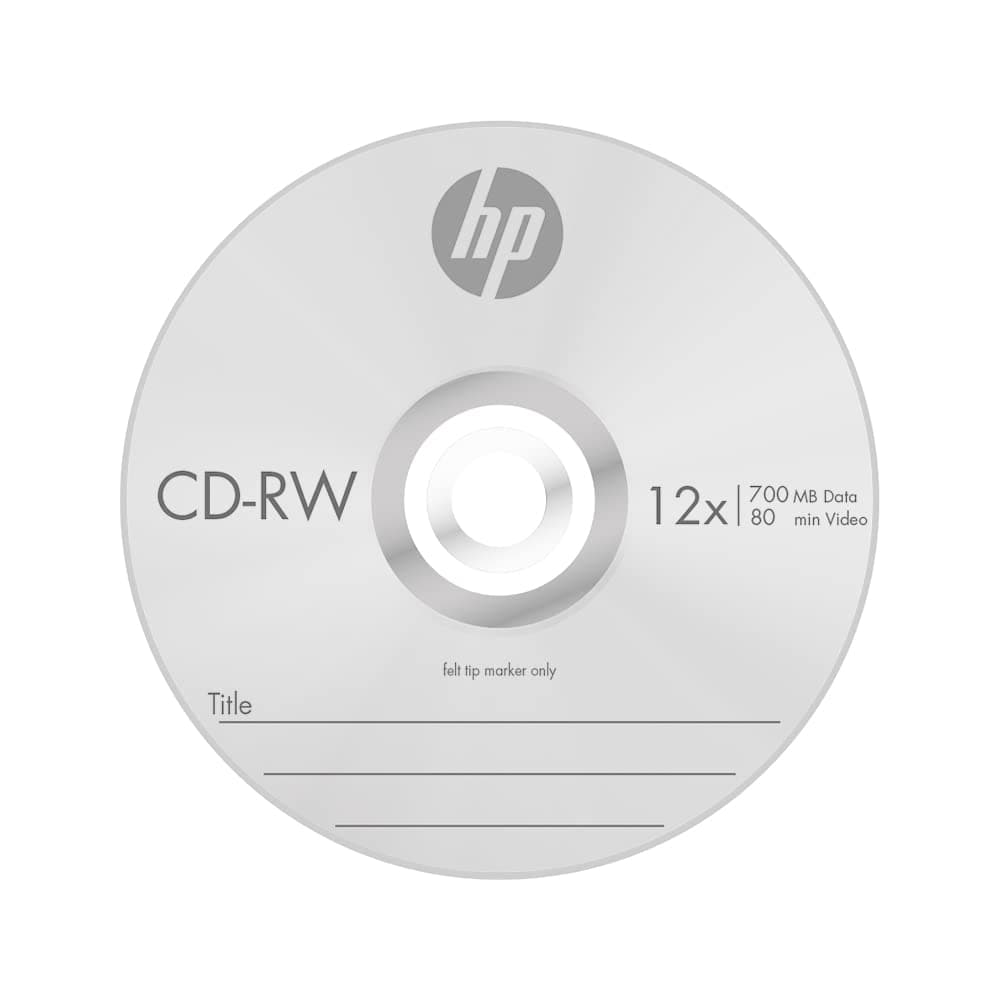 HP CD RW 700MB 4x 12x Speed 10Pack Slim Case image 2
