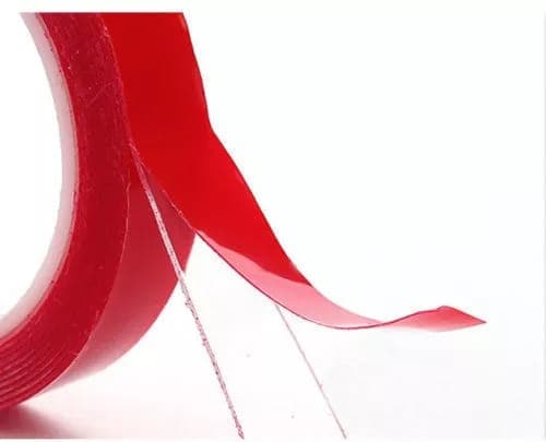10mm Red Adhesive Double Sided Transparent Tape