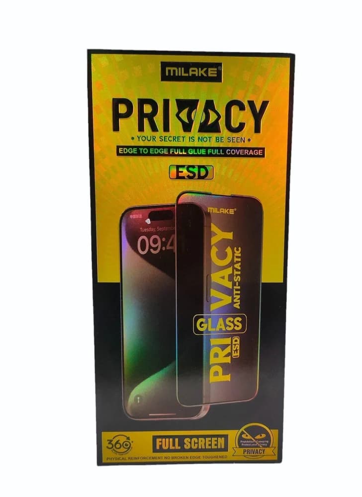 MILAKE Privacy ESD Mobile Tempered Glass image 2