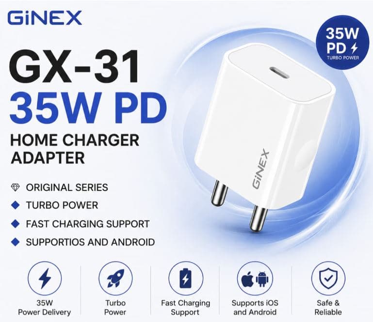 GiNEX GX-31 35W PD Home Charger Type-C To Type-C image 2