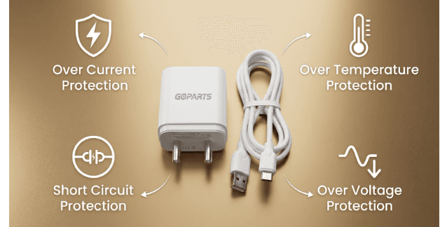 GOPARTS 2.4A Wall Charger with Micro USB Cable Combo image 4