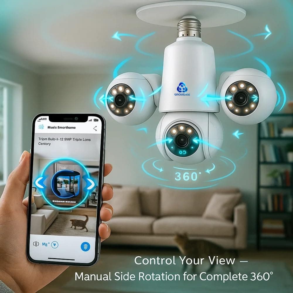 M05 Bulb Camera V380 WIFI Smart Security Camera image 2