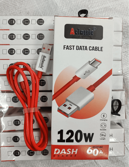 AClassic Fast Charging Data Cable 120W Type C 6.0 Amp. image 2