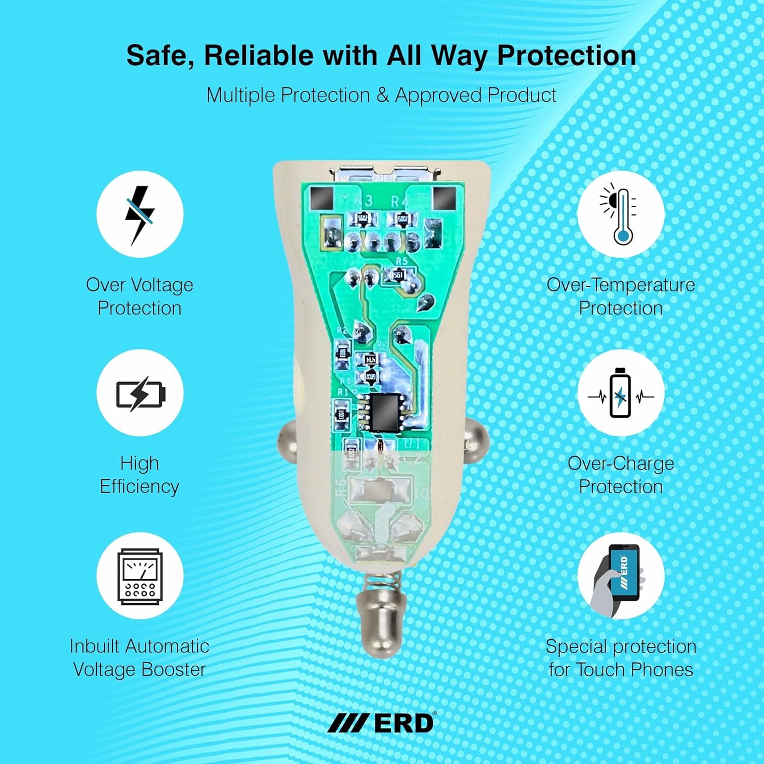 CC 122 USB A Fast Car Charger USB C Cable image 4