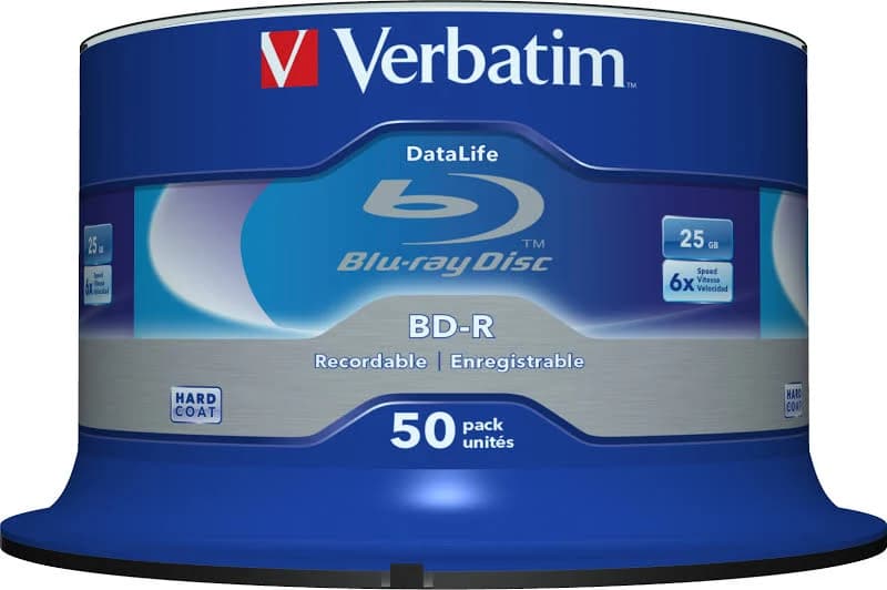 Verbatim BD R 25GB 6x 50Pack Spindle image 2