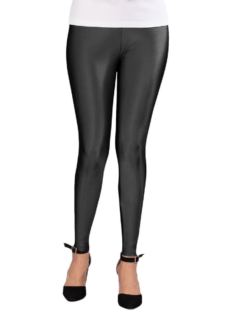 Premium Shiny Shimmer Black legging image 2